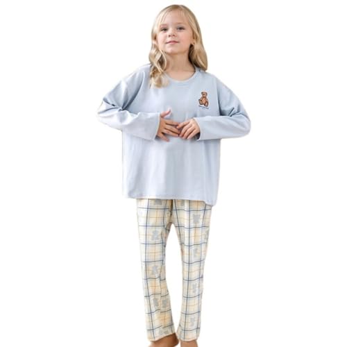 MINTLIMIT Pyjama Set für Mädchen 10-16 Jahre Druck Lange Ärmel Casual Nachtwäsche Baumwolle Loungewear Set Tops Hosen Geschenk für Mädchen von MINTLIMIT