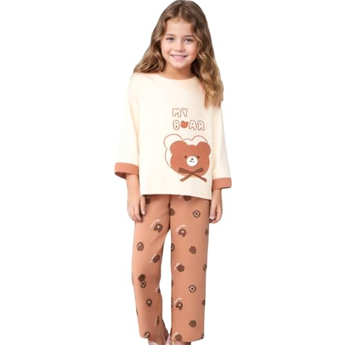 MINTLIMIT Pyjama Set für Mädchen 10-16 Jahre Druck Lange Ärmel Casual Nachtwäsche Baumwolle Loungewear Set Tops Hosen Geschenk für Mädchen von MINTLIMIT