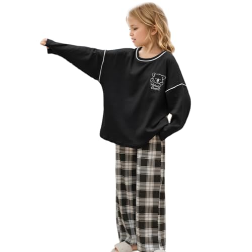MINTLIMIT Pyjama Set für Mädchen Druck Lange Ärmel Casual Nachtwäsche Baumwolle Loungewear Set Tops Hosen Geschenk für Mädchen 10-16 Jahre von MINTLIMIT
