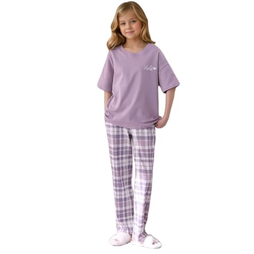 MINTLIMIT Pyjamas Set für Mädchen 10-16 Jahre Druck Lange Ärmel lässige Nachtwäsche Baumwolle Loungewear Set Tops & Hosen Geschenk für Mädchen von MINTLIMIT