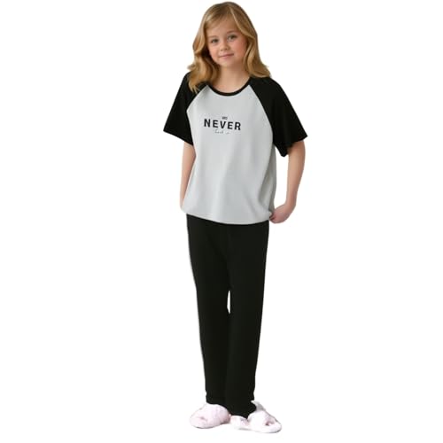 MINTLIMIT Pyjamas Set für Mädchen 10-16 Jahre Druck Lange Ärmel lässige Nachtwäsche Baumwolle Loungewear Set Tops & Hosen Geschenk für Mädchen von MINTLIMIT