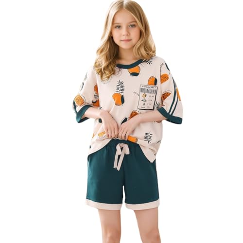 MINTLIMIT Pyjamas Set für Mädchen 10-16 Jahre Druck Lange Ärmel lässige Nachtwäsche Baumwolle Loungewear Set Tops & Hosen Geschenk für Mädchen von MINTLIMIT