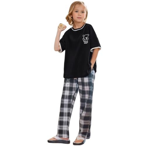 MINTLIMIT Pyjamas Set für Mädchen 10-16 Jahre Druck Lange Ärmel lässige Nachtwäsche Baumwolle Loungewear Set Tops & Hosen Geschenk für Mädchen von MINTLIMIT