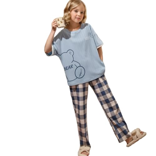 MINTLIMIT Pyjamas Set für Mädchen 10-16 Jahre Druck Lange Ärmel lässige Nachtwäsche Baumwolle Loungewear Set Tops & Hosen Geschenk für Mädchen von MINTLIMIT