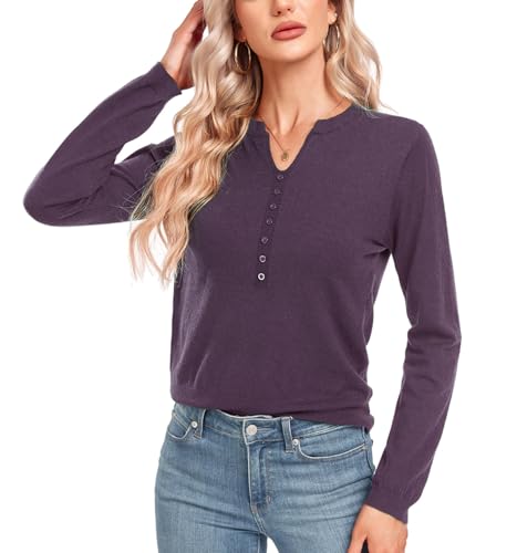 MINTLIMIT Women's 2023 V Hals Langarm Pullover gestrickt lässig Herbst Pullover Tops von MINTLIMIT