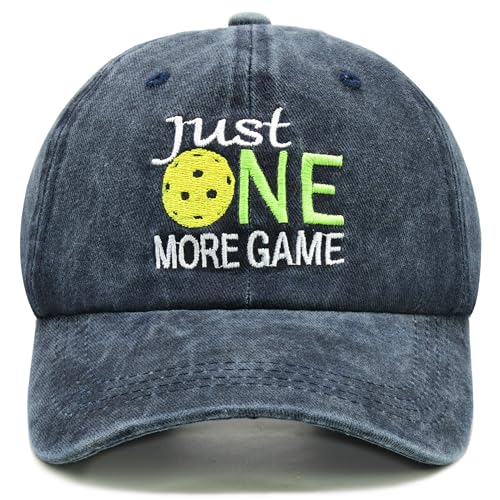 Pickleball-Hut, Pickleball-Geschenke für Männer und Frauen, gewaschen, verstellbar, bestickt, Baseballkappe für Männer und Frauen, mit Box, Marineblau, Einheitsgröße von MINYJHZ