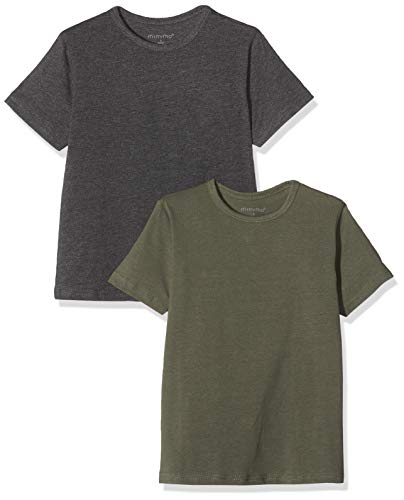 MINYMO Jungen 2er Pack T-Shirt, Mehrfarbig (Beetle/Grau 978), (Herstellergröße:134) von MINYMO