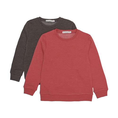 MINYMO Boy's Sweatshirt Boys (2-Pack) Shirt, Tomato Puree, 92 (2er Pack) von MINYMO