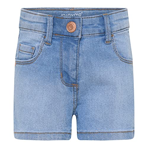 MINYMO Girl's Girl Power sretch Denim Shorts, Light Dusty Blue, 140 von MINYMO