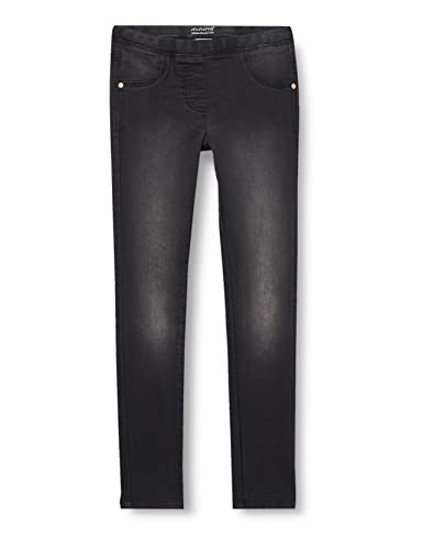 MINYMO Girl's Jegging Girl Stretch Slim fit Jeans, Grey Black, 116 von MINYMO
