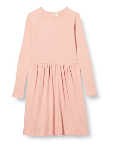 MINYMO Girl's LS Rib-Girl Casual Dress, Misty Rose, 104 von MINYMO