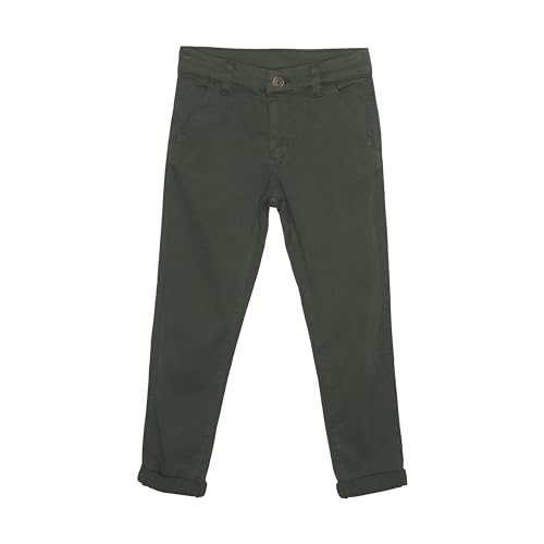 MINYMO Jungen Kinder Chinohose Stoffhose Lange Hose Basic 133343, Größe:128, Farbe:Deep Forest (9210) von MINYMO