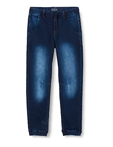 MINYMO Jungen Power Stretch Loose fit Jeans, Dark Blue Denim, 104 von MINYMO