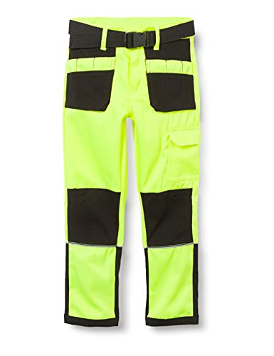 MINYMO Jungen Working Pants Arbeitshose, Safety Yellow, 92 von MINYMO