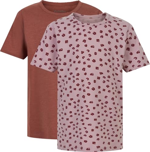 MINYMO Kinder Basic 33 T-Shirt (2er Pack) Violet Ice-140 von MINYMO