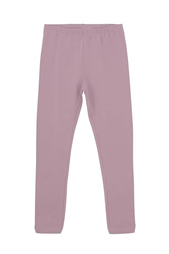 MINYMO MILeggings Kinder Mädchen Leggings Hose Stoffhose mit Gummizug Baumwollmischung elastisch Regular fit, Farbe:Orchid Haze (5166), Größe:104 von MINYMO