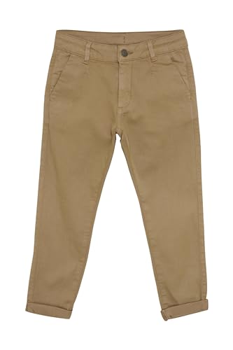 MINYMO MIPants Twill Kinder Jungen Hose Chinohose Pants Baumwollmischung Eingrifftaschen Gürtelschlaufen elastisch Regular fit, Farbe:Cartouche (2325), Größe:128 von MINYMO