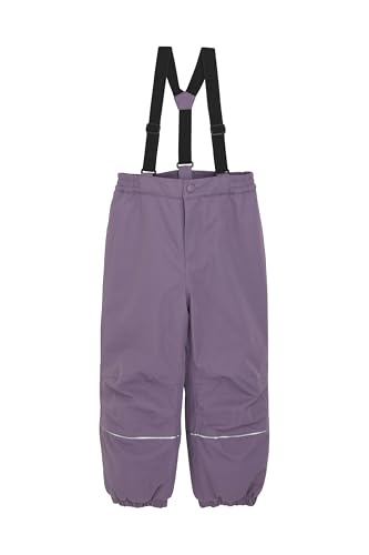 MINYMO MISnow Unisex Kinder Schneehose Winterhose Outdoor Skihose mit Träger reflektierende Details Knopf-Verschluss Regular fit, Farbe:Purple Sage (6711), Größe:128 von MINYMO