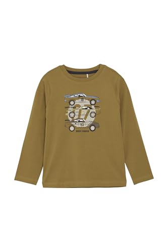 MINYMO MIT-Shirt Kinder Jungen Longsleeve Langarmshirt Sweater mit Print Baumwollmischung leicht elastisch Regular fit, Farbe:Dijon (3124), Größe:140 von MINYMO