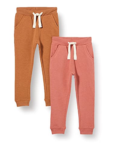 MINYMO Mädchen Basic Sweat Pant (2-Pack) Freizeithose, Canyon Rose, 140 (2er Pack) von MINYMO