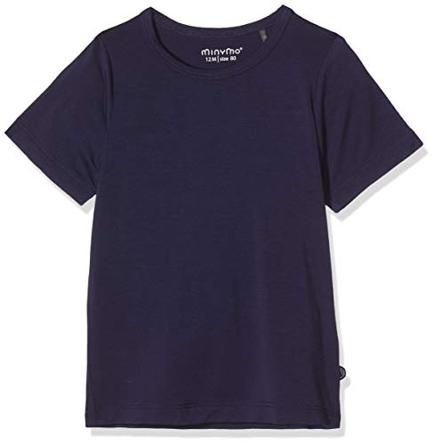 MINYMO Mädchen Kurzarm-Bluse in angenehmer Qualität T-Shirt, Blau (Dark Navy 778), (Herstellergröße:146) von MINYMO
