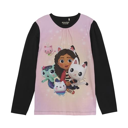 MINYMO Mädchen Langarm T-Shirt mit Gabby´S Dollhouse Druck von MINYMO