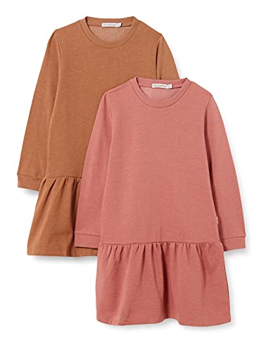 MINYMO Mädchen Sweat Dress LS (2-Pack) Tunika-Shirt, Canyon Rose, 116 von MINYMO