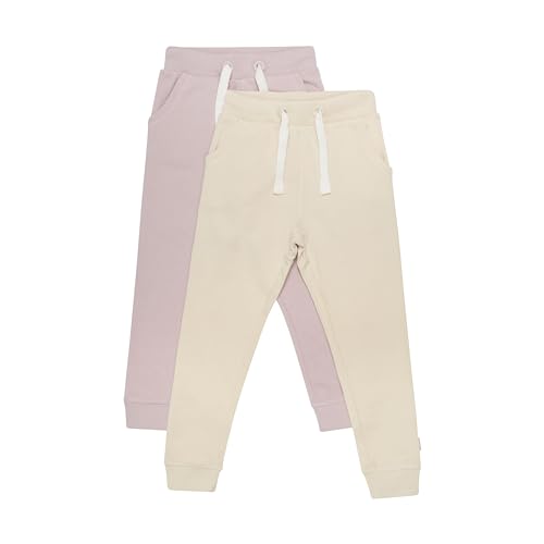 MINYMO Mädchen Basic 37-Sweat Pant (2-Pack) Freizeithose, Lila, 152 (2er Pack) von MINYMO