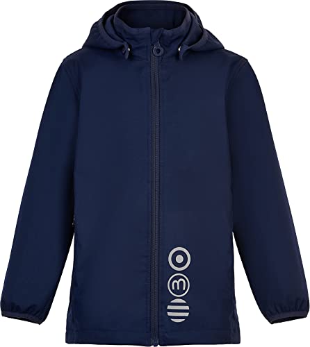 MINYMO Unisex Kids Softshell Solid Shell Jacket, Dark Navy, 104 von MINYMO