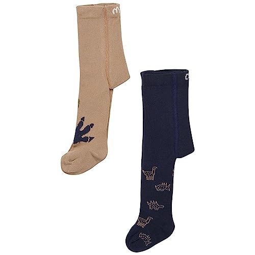 MINYMO Unisex Baby 2er Pack Strumpfhosen, Dark Navy, 9298 von MINYMO