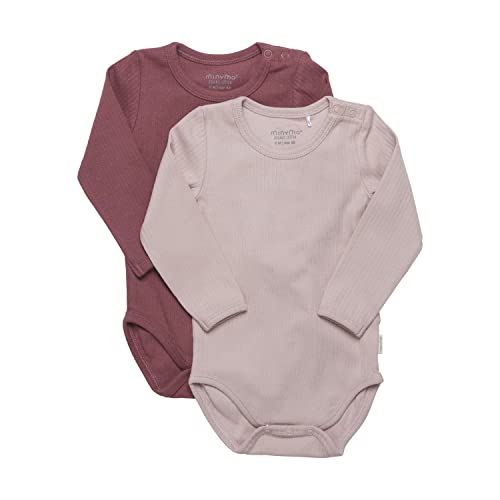 MINYMO Unisex Baby Body LS Kleinkind T-Shirt-Satz, Violet Ice, 62 von MINYMO