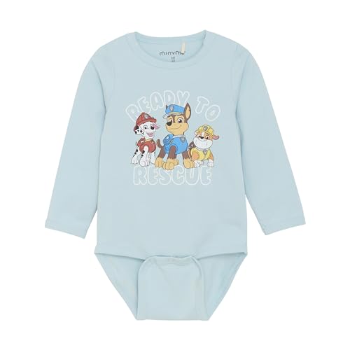 MINYMO Unisex Baby Body LS and Toddler T-Shirt Set, blau, 74 von MINYMO