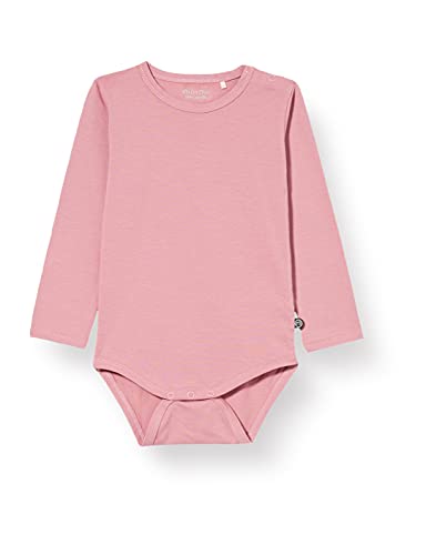 MINYMO Unisex Baby Body Long Sleve solid Bodysuit, Rose, 74 von MINYMO