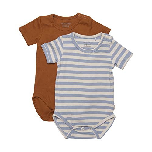 MINYMO Unisex Baby Body SS Kleinkind T-Shirt-Satz, Ashley Blue, 80 von MINYMO