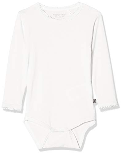 MINYMO Unisex Baby Minymo Baby mit Langen Ärmeln Formender Body, Weiß (Weiss 100), 62 EU von MINYMO