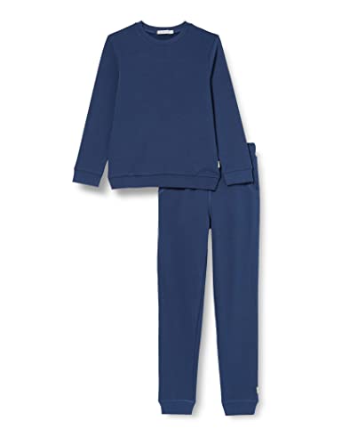 MINYMO Unisex Kids Sweat Set (2-pcs) Sweatshirt, New Navy (Insignia Blue), 122 (2er Pack) von MINYMO