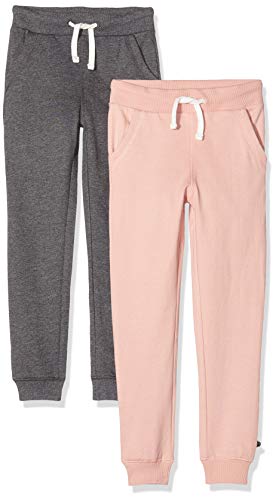 MINYMO Mädchen Minymo Set van 2 sweatbroek/vrijetijdsbroeken voor meisjes Hose, Mehrfarbig (Blusher/Rosa/Grau 568), 98 EU von MINYMO