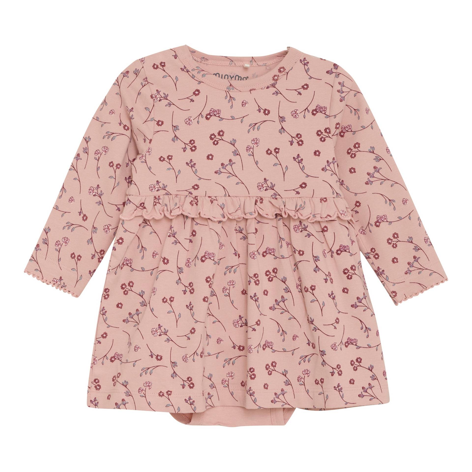 Minymo Bodykleid langarm Blumen von MINYMO