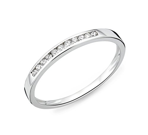 MIORE Ring Damen Ewigkeitsring Weißgold 9 Karat / 375 Gold Diamant Brillianten 0.10 ct MIORE Ring Damen Ewigkeitsring Weißgold 9 Karat / 375 Gold Diamant Brillianten 0.10 ct von MIORE