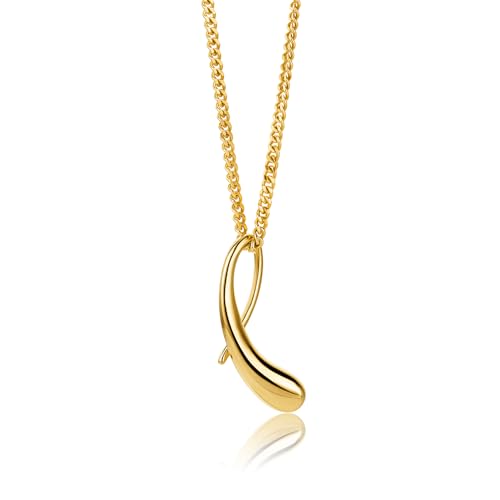 MIORE Schmuck Damen, Kette Damen Silber 18 Karat Vergoldet, Silberkette mit Tropfen Anhänger, Halskette Frauen 45cm, Tropfen Kette Silber 925, Vergoldete Kette, Allergenfrei & Handgemacht MIORE Schmuck Damen, Kette Damen Silber 18 Karat Vergoldet, Silberkette mit Tropfen Anhänger, Halskette Frauen 45cm, Tropfen Kette Silber 925, Vergoldete Kette, Allergenfrei & Handgemacht von MIORE