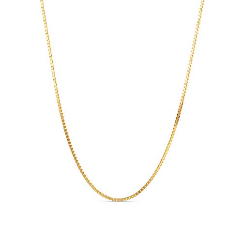 MIORE - Kette Damen aus Gelbgold ohne Anhänger – Filigrane Venezianerkette aus 9 Karat Gelbgold (375) – Damenschmuck feine Halskette mit Schmuckbox zum Verschenken (Länge 45 cm) von MIORE