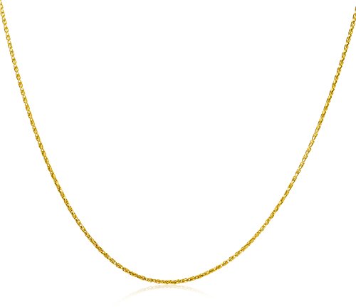 Miore Kette Gelbgold 9 Karat / 375 Gold Kette Weizekette 45 cm von MIORE