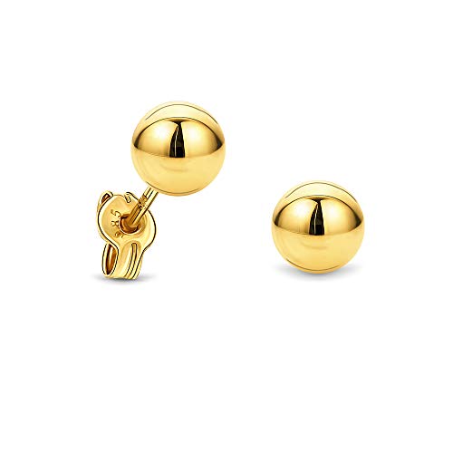 Miore Ohrringe Damen Gelbgold 14 Karat / 585 Gold Ohrstecker Kugel von MIORE