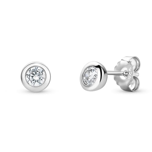 MIORE Solitär Damen Ohrstecker | 925 Sterling Silber | mit 2 Zirkonias von 0,95 Karat | hautfreundliche Silber Ohrringe | Damen Schmuck vom Juwelier von MIORE