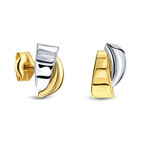 MIORE Ohrringe Gold –Bicolor 585 Gelbgold und Weißgold 14 Karat, Ohrstecker Gold, Damenohrringe, Goldschmuck Damen, Piercing Ohr, inkl. hochwertiger Schmuckbox, Schmuck Damen MIORE Ohrringe Gold –Bicolor 585 Gelbgold und Weißgold 14 Karat, Ohrstecker Gold, Damenohrringe, Goldschmuck Damen, Piercing Ohr, inkl. hochwertiger Schmuckbox, Schmuck Damen von MIORE