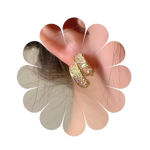Boho Kristall Ohrstecker C Form Drop Ohrringe Golden Plated Mode Ohrstecker Statement Ohrringe Braut Ohrringe Schmuck für Frauen und Mädchen von MIQIQAO