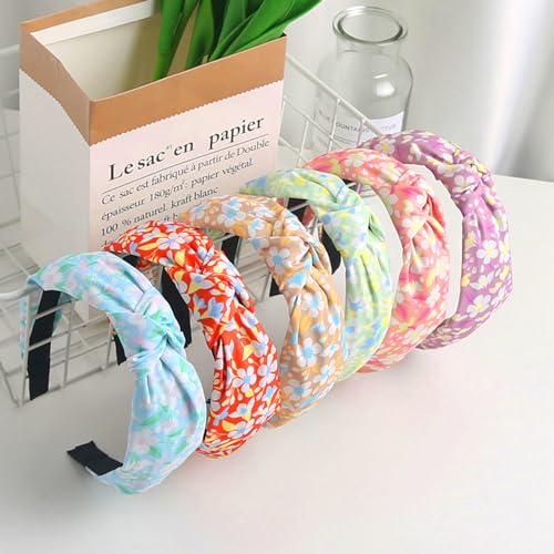 Frauen Stirnbänder Leopard Print Tiny Dot Reine Haarbänder Erwachsene Stirnbänder Elastische Haar Zubehör Für Frauen Und Mädchen (FRESH) von MIQIQAO