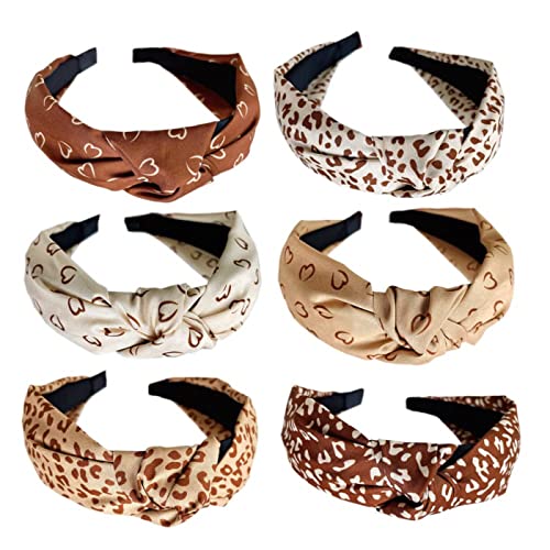 Stirnbänder für Frauen Alice Bands Mixed Printed Fabric Hair Band Erwachsene Frauen Haarbänder Mode Stirnbänder Knoten Haar Zubehör (hairband_6cafe) von MIQIQAO