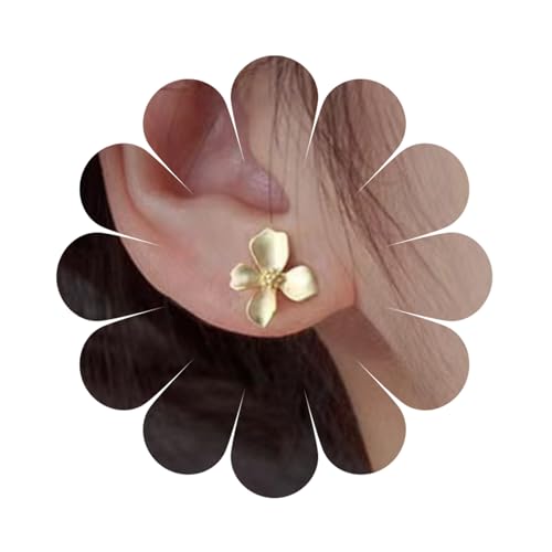 Vintage Gold Blume Ohrstecker Metall Blumen Ohrringe Mode Aussage Ohrringe niedliche Blume Ohrringe Schmuck für Frauen und Mädchen von MIQIQAO