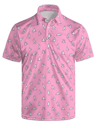 MIREBD Lustiges Golf-Poloshirt für Herren und Damen, lustiger Druck, kurzärmelig, schnelltrocknend, lässig, hawaiianische T-Shirts, Lustiges Rot, 4XL MIREBD Lustiges Golf-Poloshirt für Herren und Damen, lustiger Druck, kurzärmelig, schnelltrocknend, lässig, hawaiianische T-Shirts, Lustiges Rot, 4XL von MIREBD